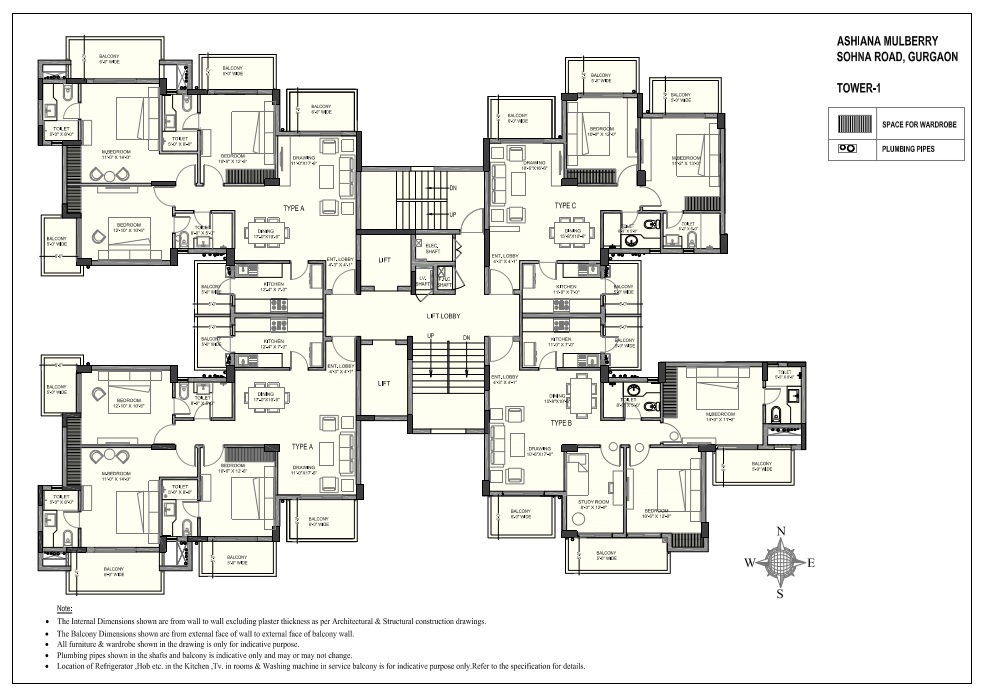 Apartments In South Gurgaon Ashiana Mulberry Cluster Plan apartments-in-south-gurgaon-ashiana-mulberry-cluster-plan