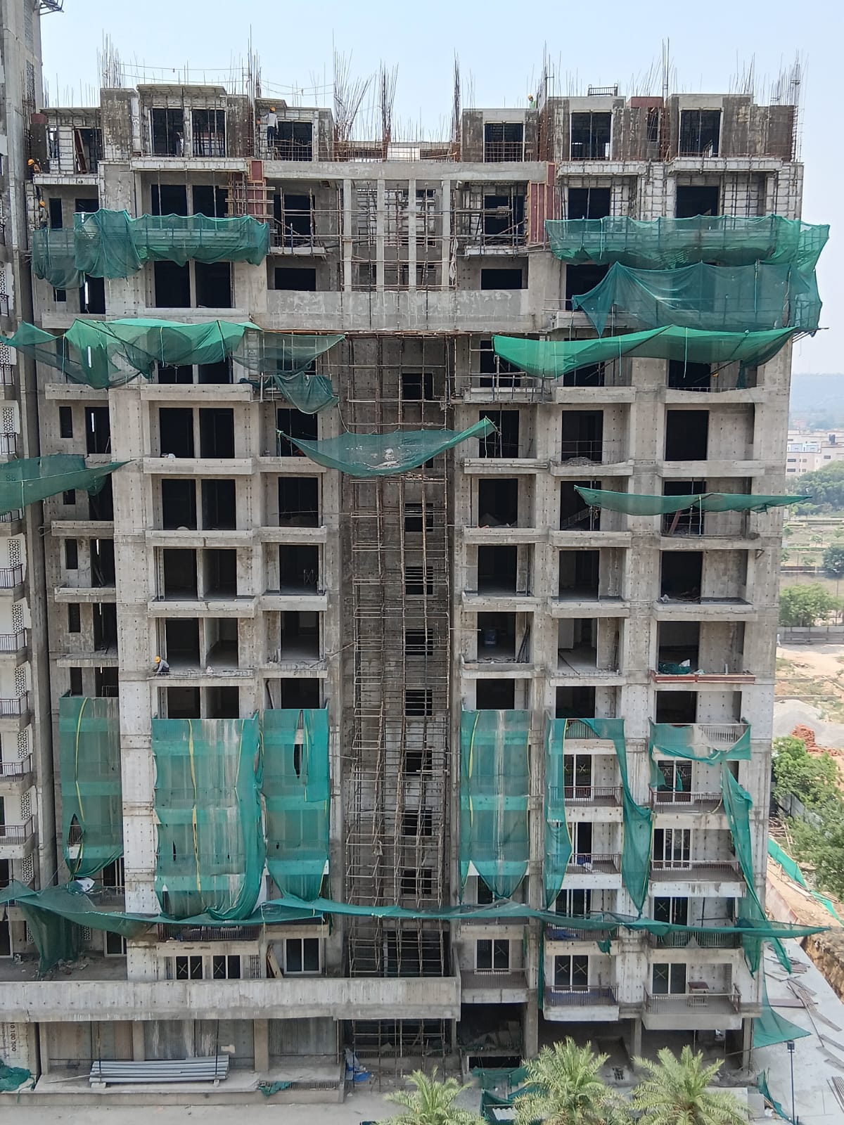 May'26 - Ashiana Mulberry Blossom - T6 - Top Floor Structure Completed. Tile Work In-Progress